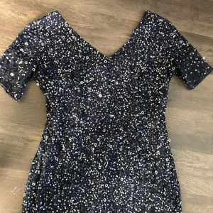 Adrianna papell formal sequin gown